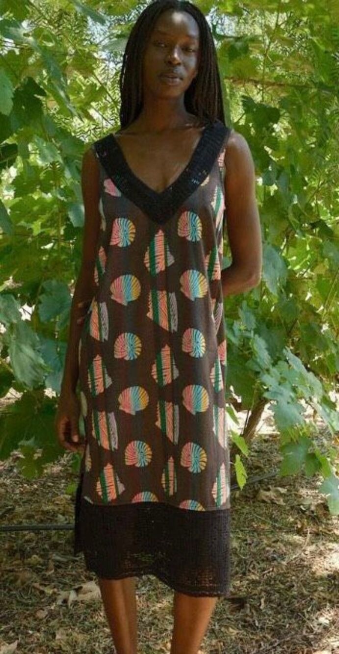 NEW NWOT ACE & JIG CROCHET BETH colorful BOHO DRESS sz L